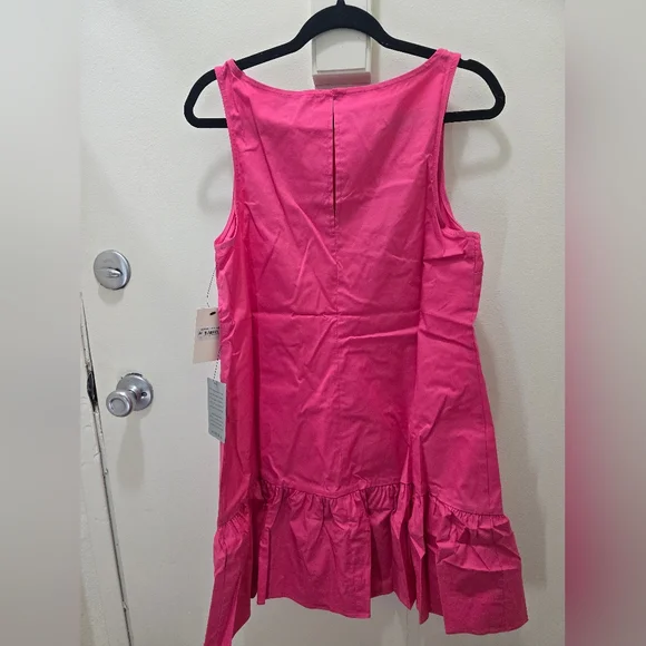 Donna Morgan Vibrant Pink Flambe Mini Dress - Picture 5 of 6